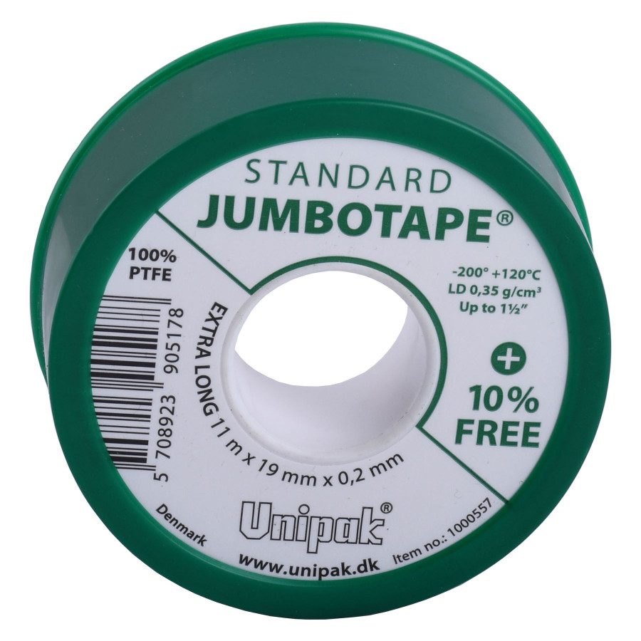 Фум стрічка тефлонова Jumbotape standard (11 х19 х0,2) Unipak