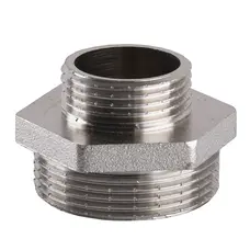 Ніпель редукційний нікельований 1 1/2″ЗР х 1″ЗР штампований А0509А(нк) VA Ніпель редукційний нікельований 1 1/2″ЗР х 1″ЗР штампований А0509А(нк) VA