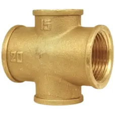 Хрестовина редукційна латунна 3/4″ВР х 1/2″ВР х 3/4″ВР х 1/2″ВР ливарна А4606А VA