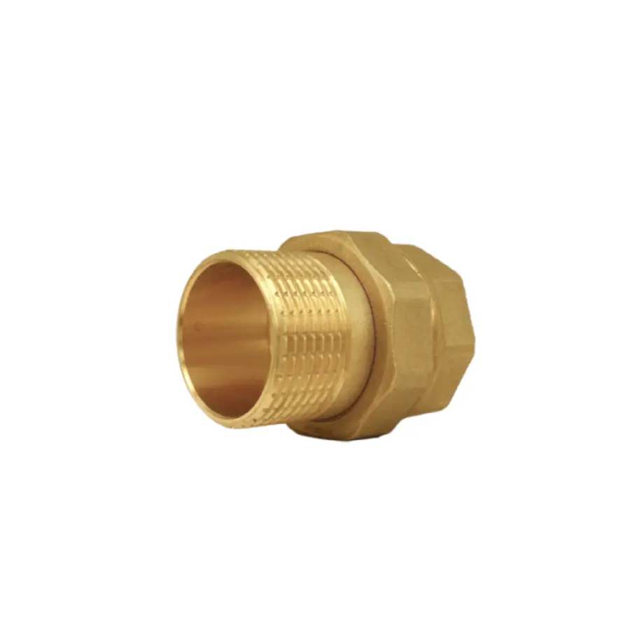 Згін американка пряма латунна 3/4″ВР х 3/4″ЗР штампована з резиновою прокладкою Б0810А VA