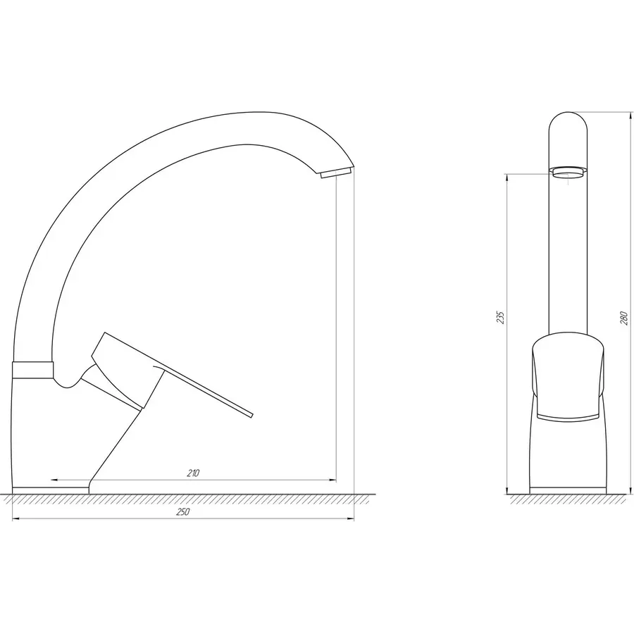 Смеситель для кухни DOMINO SIRIUS DSV-203S-BIG-GRIT