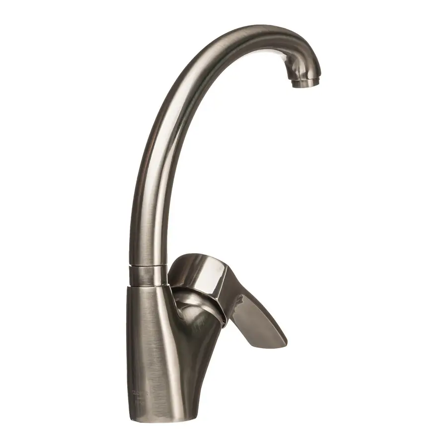 Кухонный смеситель стальной Globus Lux QUEENSLAND GLQU-0203S-BIG-ST STEEL