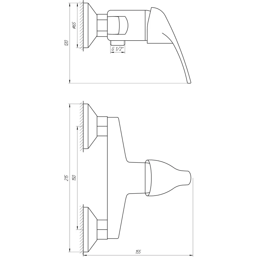 Змішувач для душу Globus Lux Solly GLSO-0105N