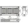 Радіатор сталевий панельний KALDE 22 низ/справа 300x400 (без OUTER)