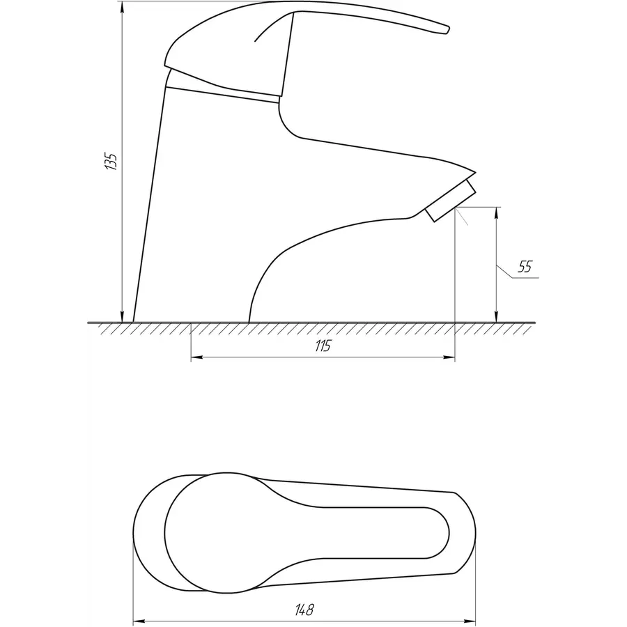 Змішувач для умивальника DOMINO ACCENT DAC-401