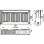 Радиатор стальной панельный KALDE 22 бок 500x400