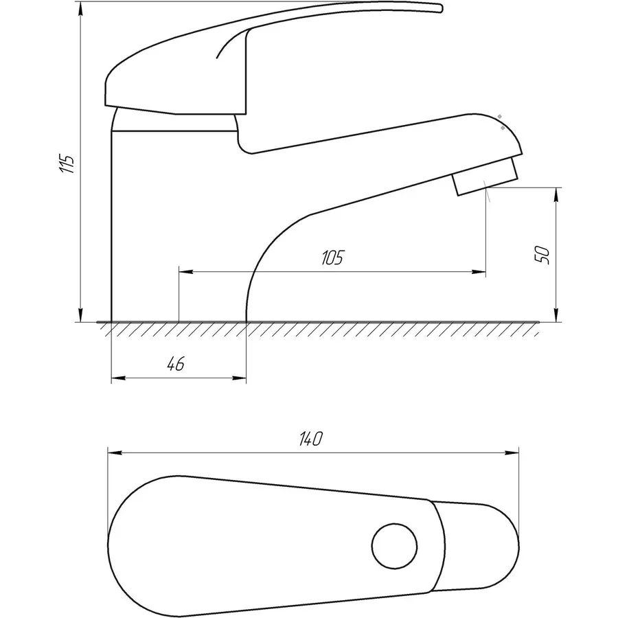 Смеситель для умывальника EcoMix P-GEP-101