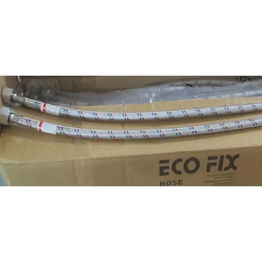 Шланг нержавіюча сталь ECO FIX 1/2″х1/2″ ВВ 0,4 м EPDM