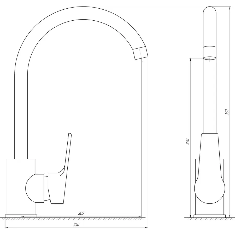 Смеситель для кухни DOMINO BLITZ DBC-203L-BRONZE