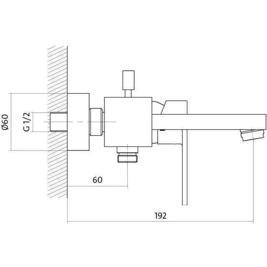 Смеситель для ванны и душа Cersanit ELIO S951-007