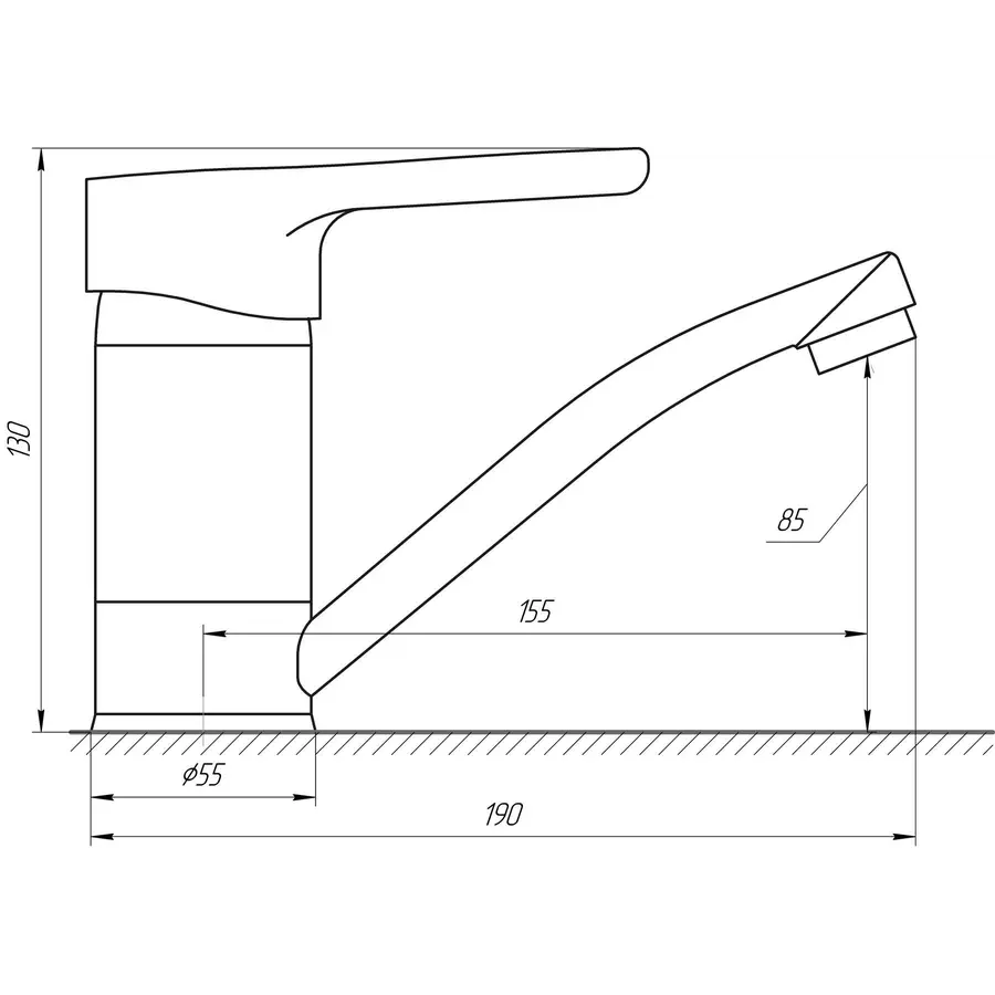 Смеситель для умывальника Globus Lux SEVA GLSV-0203M-BIG