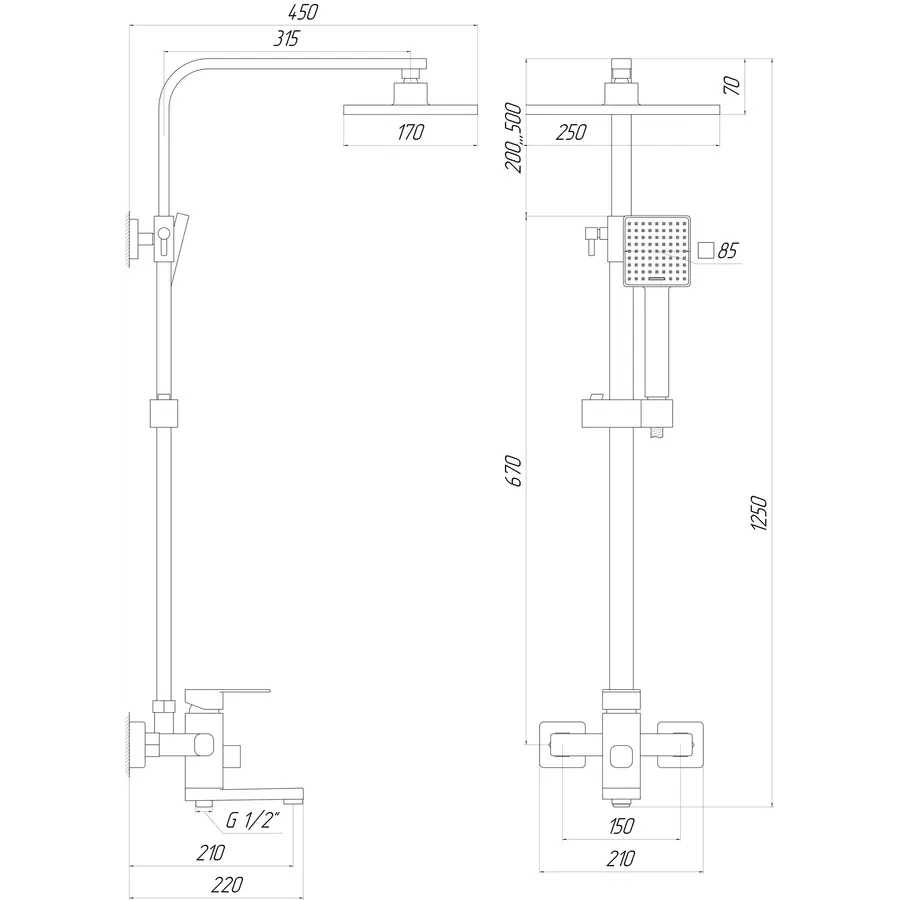 Душевая система DOMINO MALIBU DMS-0025
