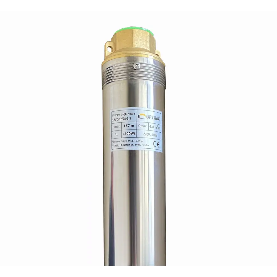 Насос свердловинний з підв, стійк, до піску OPTIMA 3,5SDm2/28 1,5 кВт 157м + пульт +кабель 15м NEW