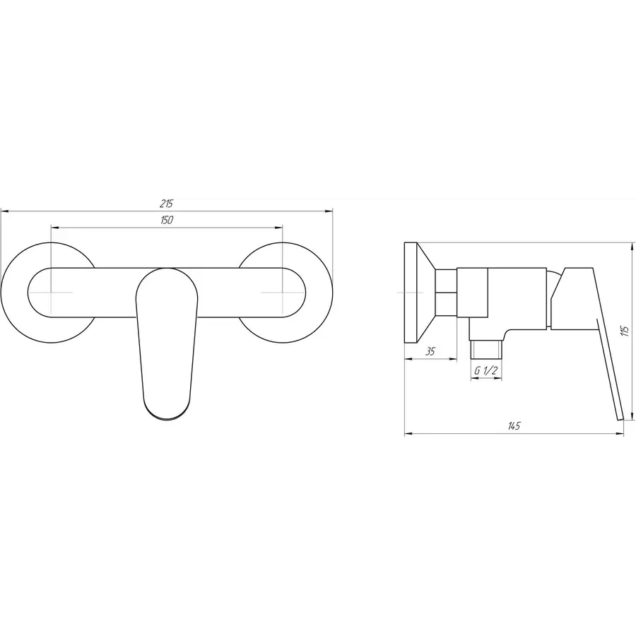 Змішувач для душа TOPAZ ZARA TZ 13705-H37