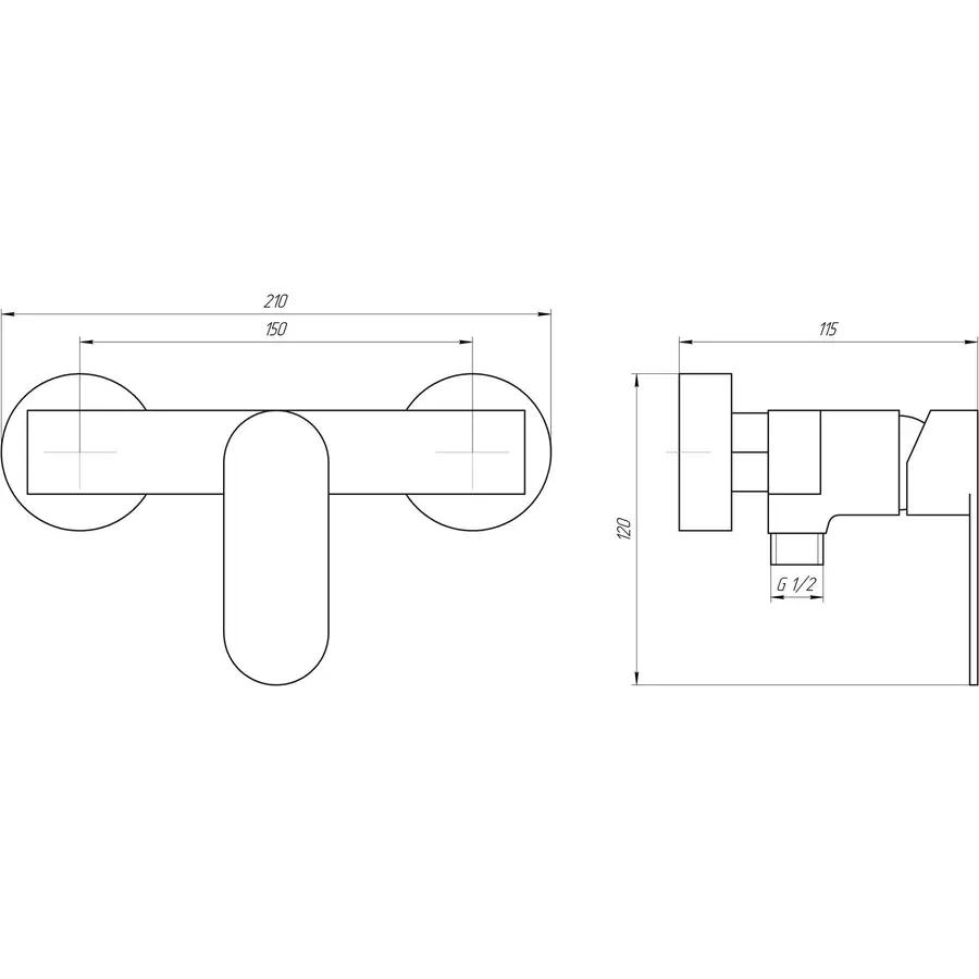 Смеситель для душа TOPAZ BARTS TB 07705-H36