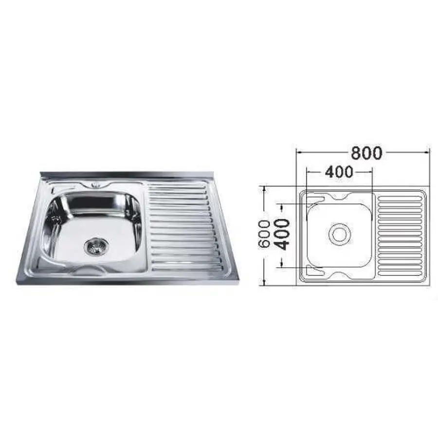 Мойка кухонная Mira MR 8060 L P Polish Left