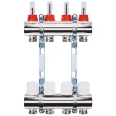 Коллектор с измерителем затрат, регуляторами и креплением ECO 001A 1 "x4