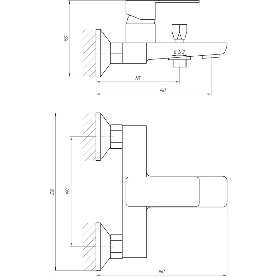 Змішувач для ванни Globus Lux Milano GLM-0102