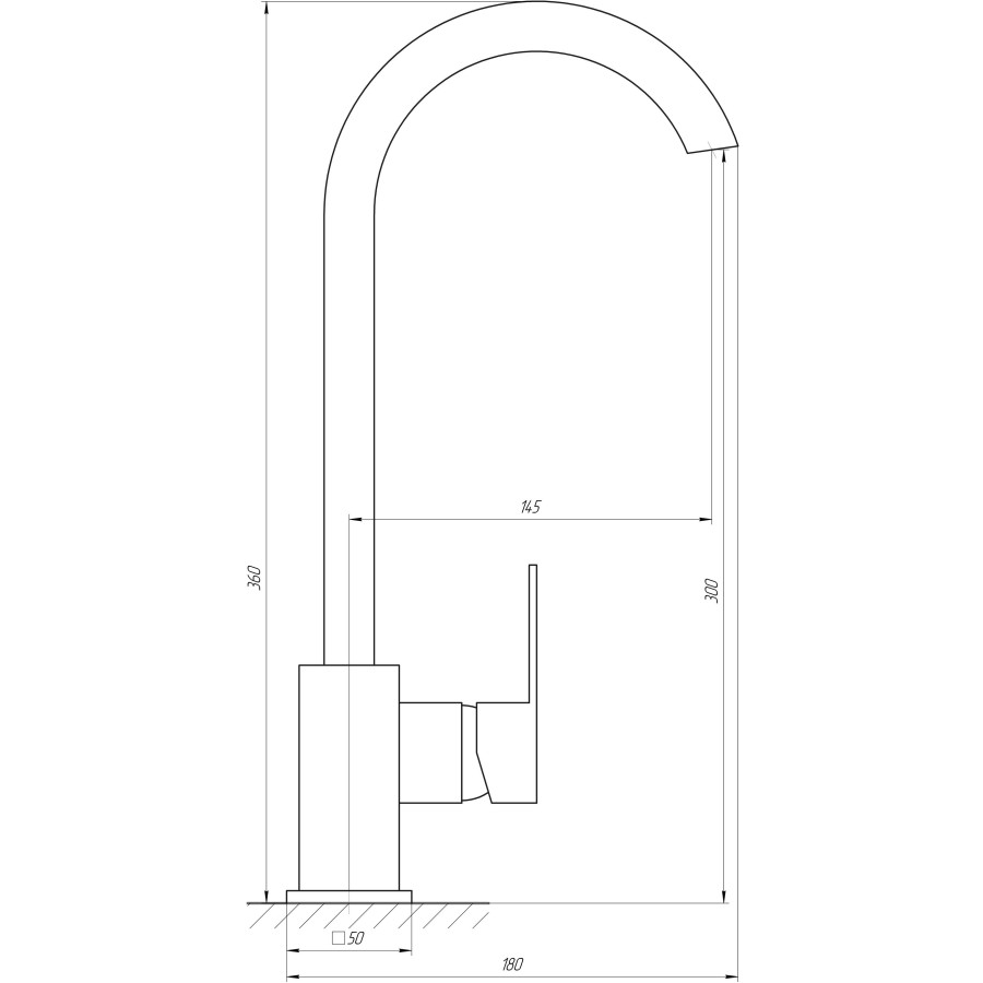 Кухонный смеситель стальной Globus Lux Milano GLM-203SQ