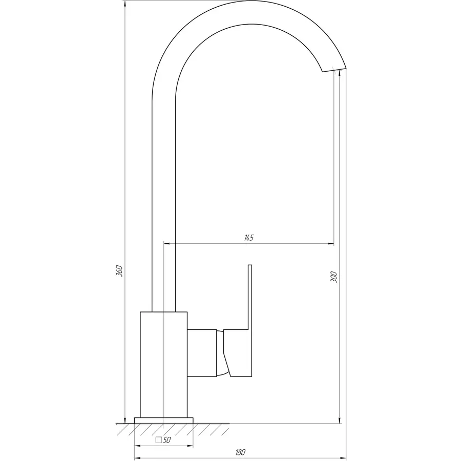 Кухонный смеситель стальной Globus Lux Milano GLM-203SQ