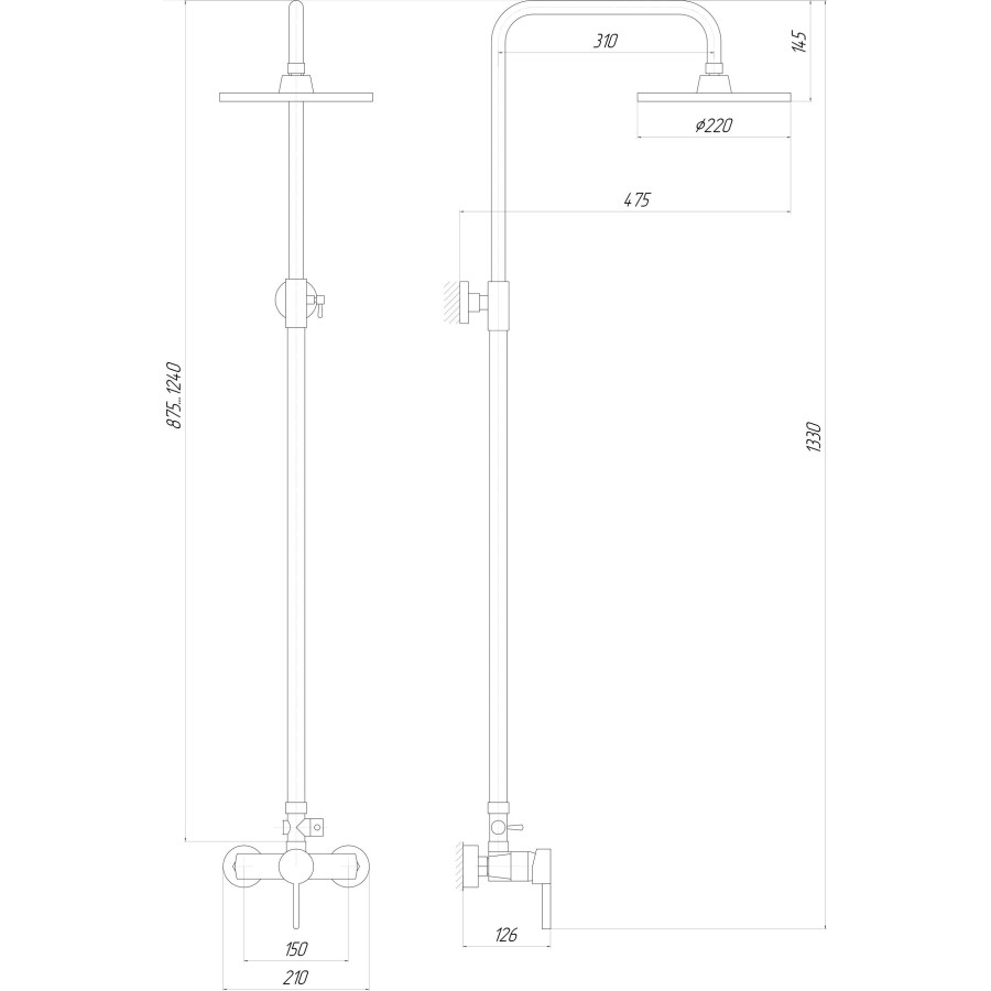 Душова система Globus Lux LAZER DS-007A