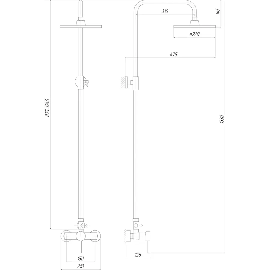 Душова система Globus Lux LAZER DS-007A