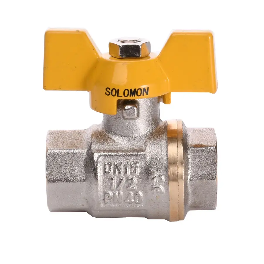 Кран кульовий прямий SOLOMON 1/2″ ВВ ЖБ PN40 B1007
