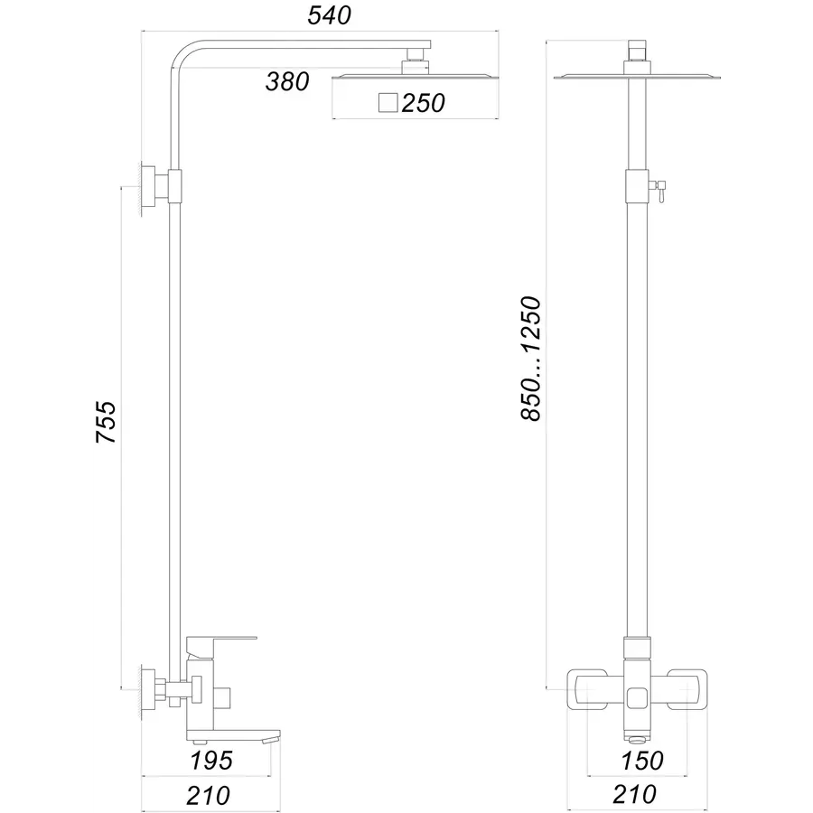Душова система Globus Lux SICILIA SBQ-SH-02