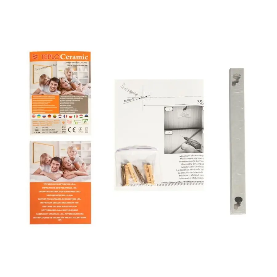 Обігрівач керамічний ТCM-RA 500 (бежевий) 603х603х17