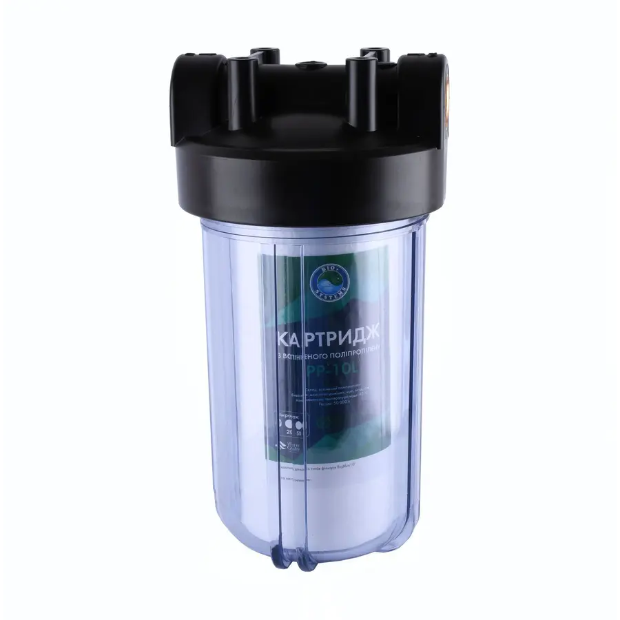 Фильтр-колба + ЧП картридж ПРОЗРАЧНАЯ Bио + systems SL10TS-BB Big Blue 10 ", 1"