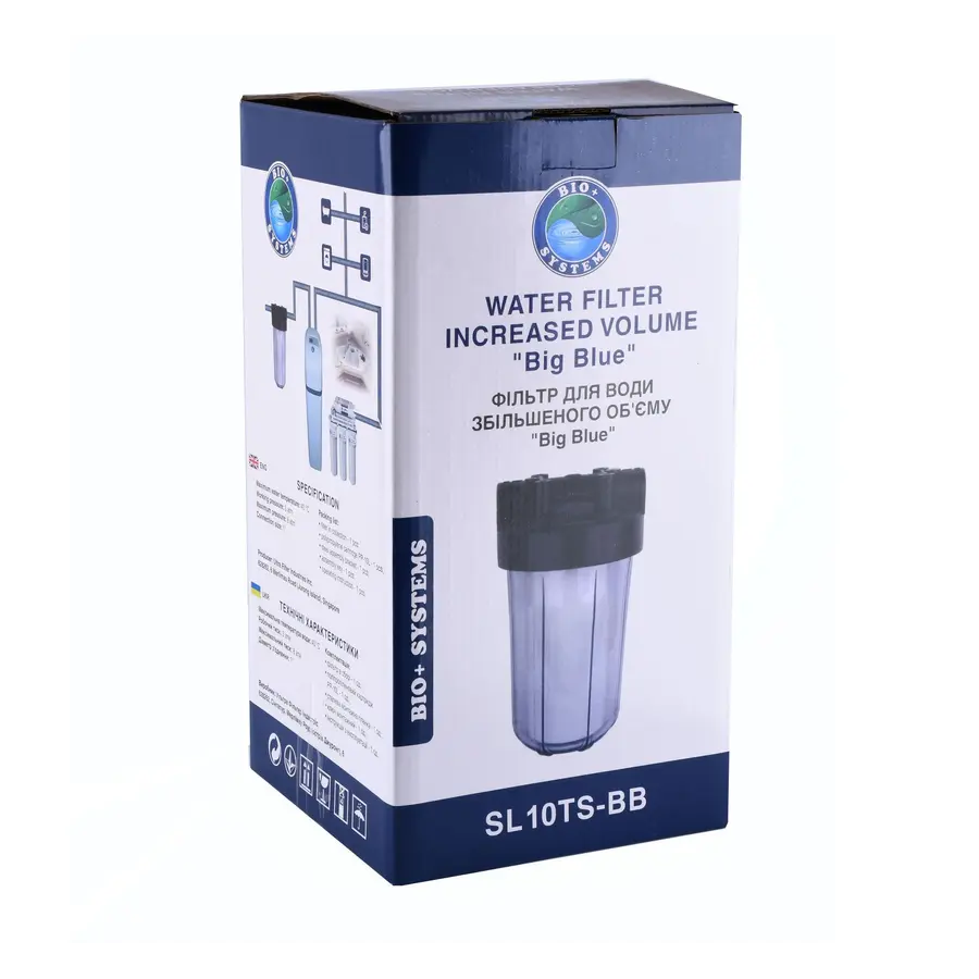 Фильтр-колба + ЧП картридж ПРОЗРАЧНАЯ Bио + systems SL10TS-BB Big Blue 10 ", 1"