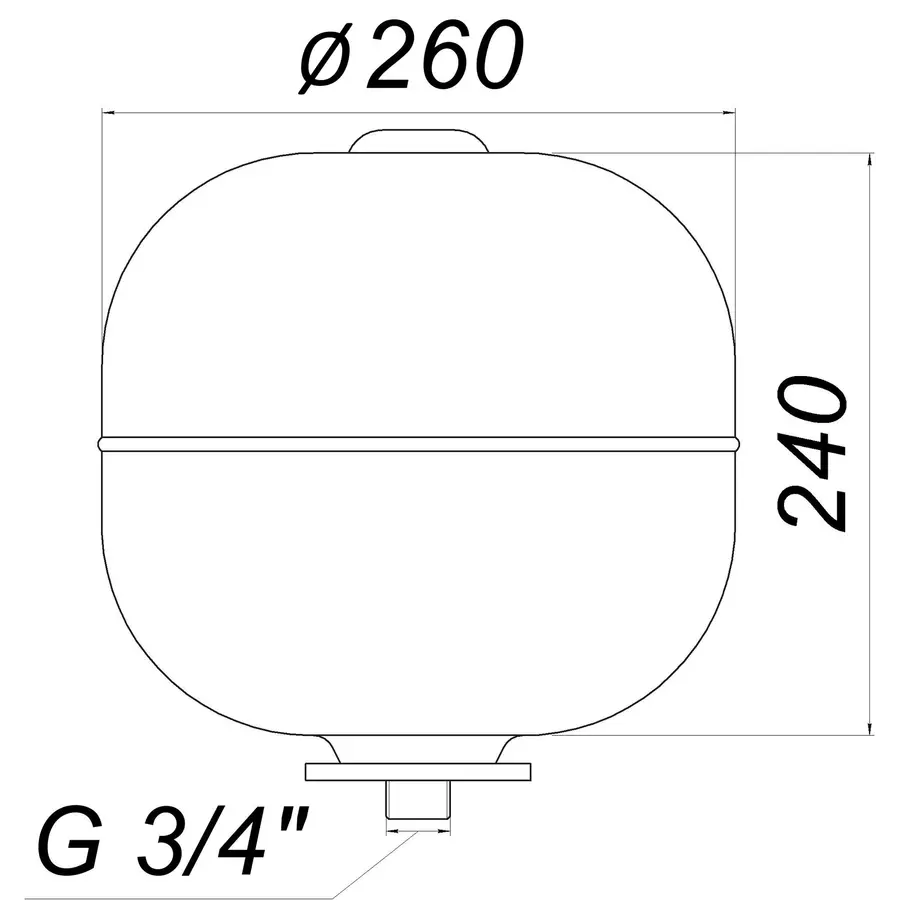 Гідроакумулятор зі змінною мембраною 12л ZILMET HY-PRO 10bar, білий ( 11H0001200 )