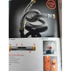Шланг антивібраційний прямий TUCAI EXTRA TWIST 1″ 0,8м RIVER MG-1-800 204745