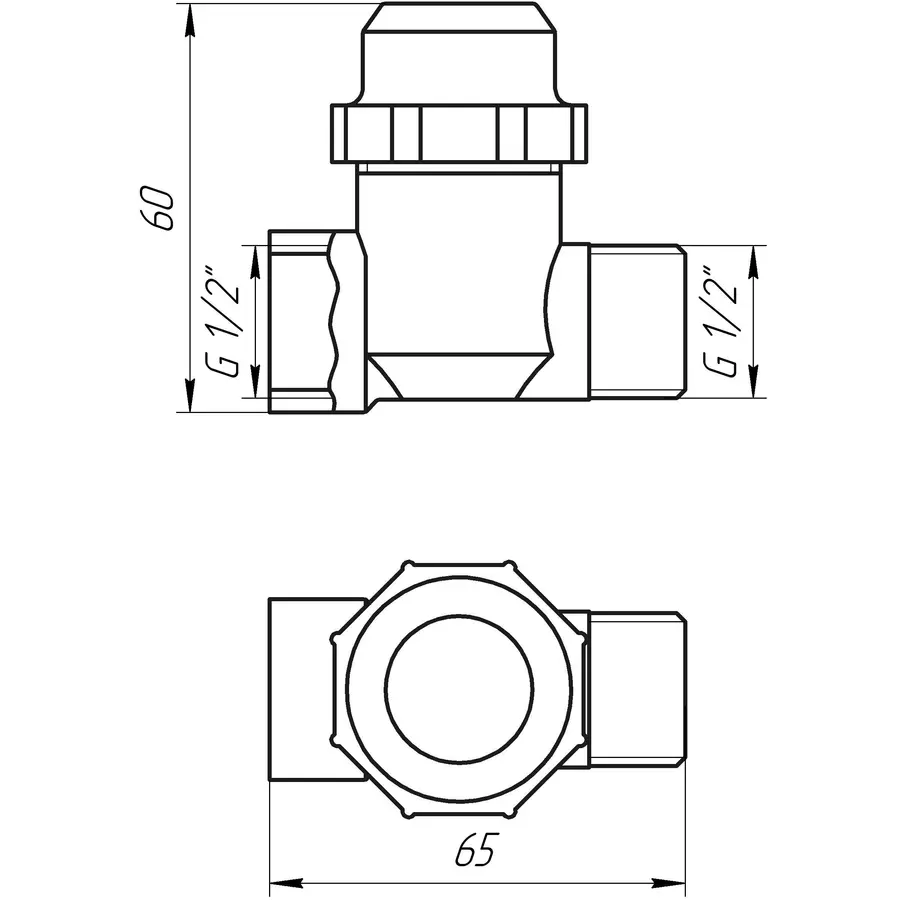 Фільтр грубого очищення SOLOMON 1/2″ ЗВ нікель з відстійником (8015) TD1053