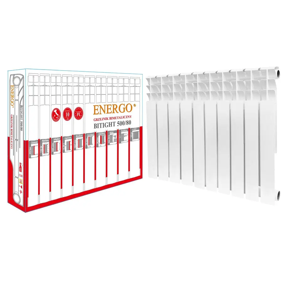 Радіатор біметалевий секційний ENERGO BITIGHT 500/80 (кратно 10)