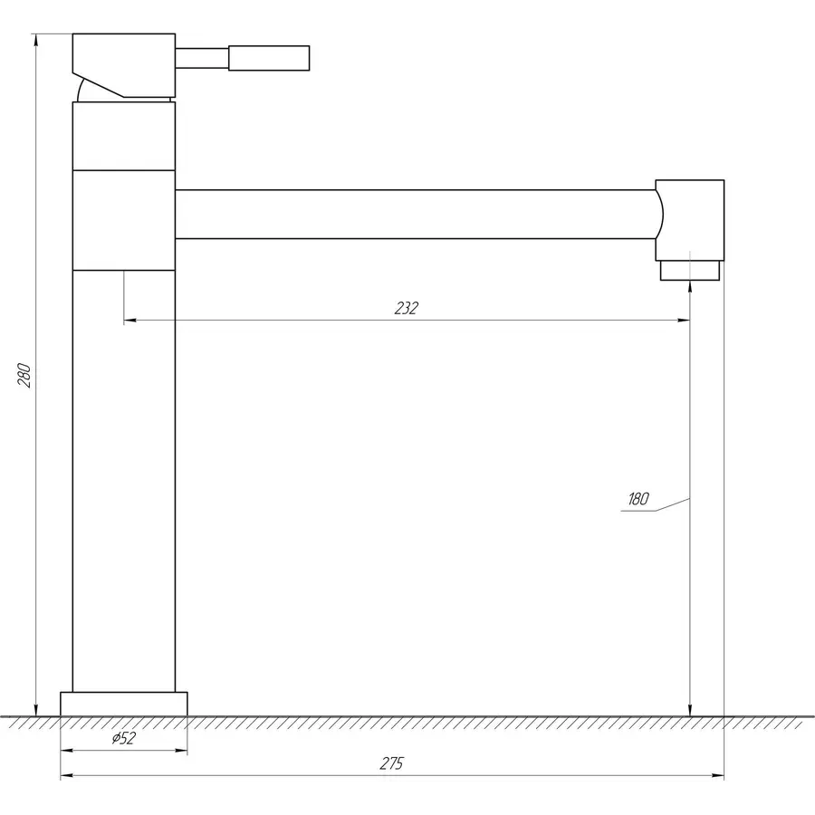 Смеситель для кухни Globus Lux ALPEN SHG-203M