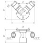 Тройник с ушками пресс APE ITALY AP 154D Т 20х1 / 2х20