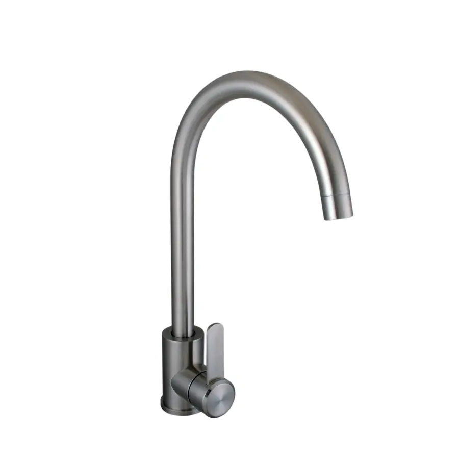 Кухонный смеситель стальной Globus Lux WIEN SUS2-203S