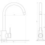 Кухонный смеситель стальной Globus Lux WIEN SUS2-203S