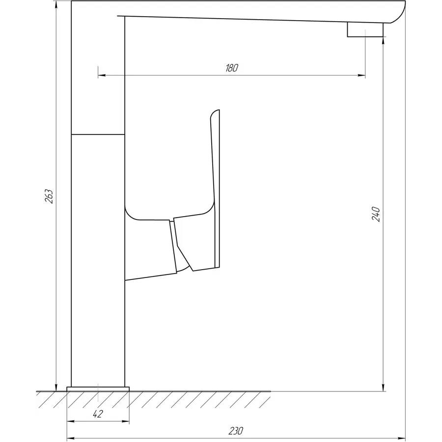 Смеситель для кухни TOPAZ LEXI TL 21401-H57-BB черный