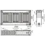 Радиатор стальной панельный KALDE 22 низ 300х2400