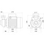 Насос вихревой KF-5 1,1 кВт SAER (4,2 м3 / ч, 73 м) однофазный