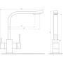 Смеситель для кухни под осмос Globus Lux GLLR-0111-3-TITANIUM серый металлик