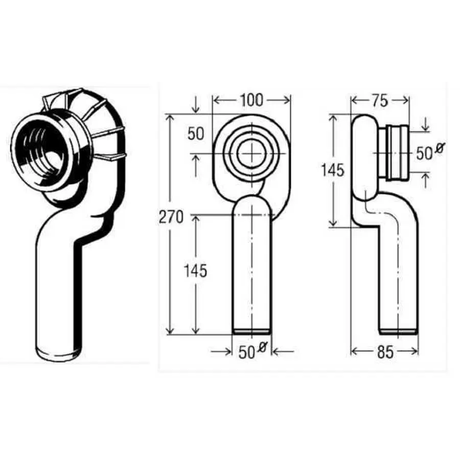 Сифон для пісуара VIEGA вбудований нижній 492458