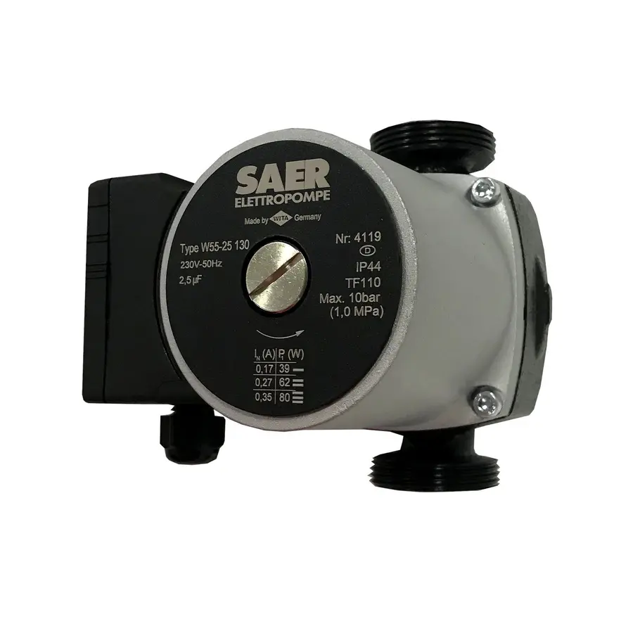Насос циркуляцийнний SAER W55-25 130мм + гайки