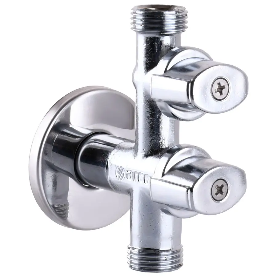 Кран шаровой угловой двойной ARCO 1/2 "х1 / 2" х1 / 2 "COMB15MAC