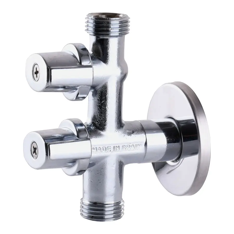 Кран шаровой угловой двойной ARCO 1/2 "х1 / 2" х1 / 2 "COMB15MAC