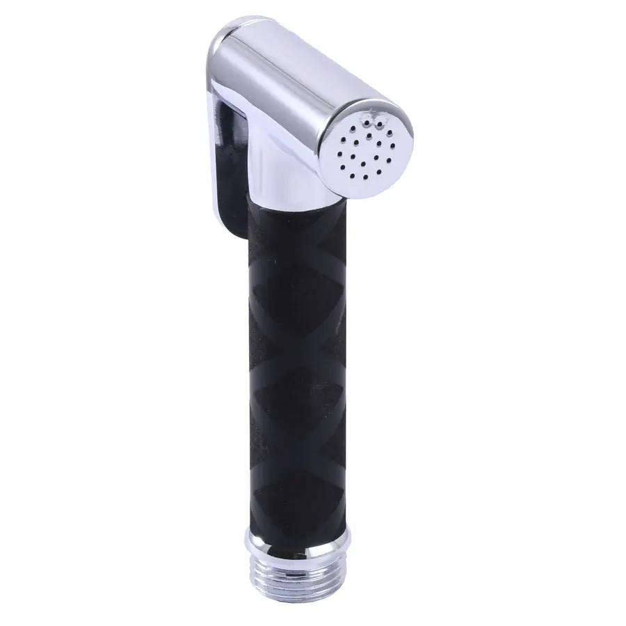 Душевая гигиеническая стоп-лейка Globus Lux S-170BL Латунная. Черная- Хромированная, в коробке