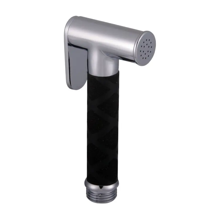 Душевая гигиеническая стоп-лейка Globus Lux S-170BL Латунная. Черная- Хромированная, в коробке