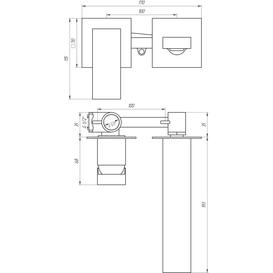 Смеситель для умывальника TOPAZ ODISS TO 18235-H66